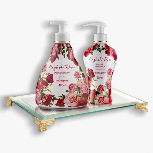 Kit English Rose com Bandeja para Lavabo