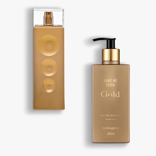 Kit Make me Fever Gold com Fragrância e Hidratante