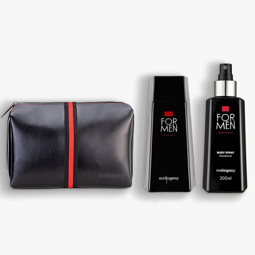 Kit Fragrância e Desodorante For Men com Necessaire