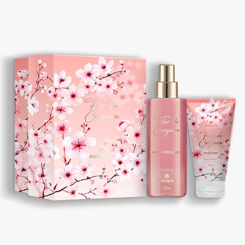 Kit Banho Perfumado 250ml e Hidratante Corporal 100ml Flor de Cerejeira