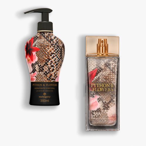 Kit Fragrância e Hidratante Python & Flowers Mahogany